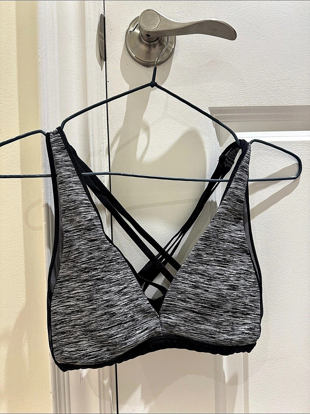 La Senza Strappy Sports Bra Black & Gray